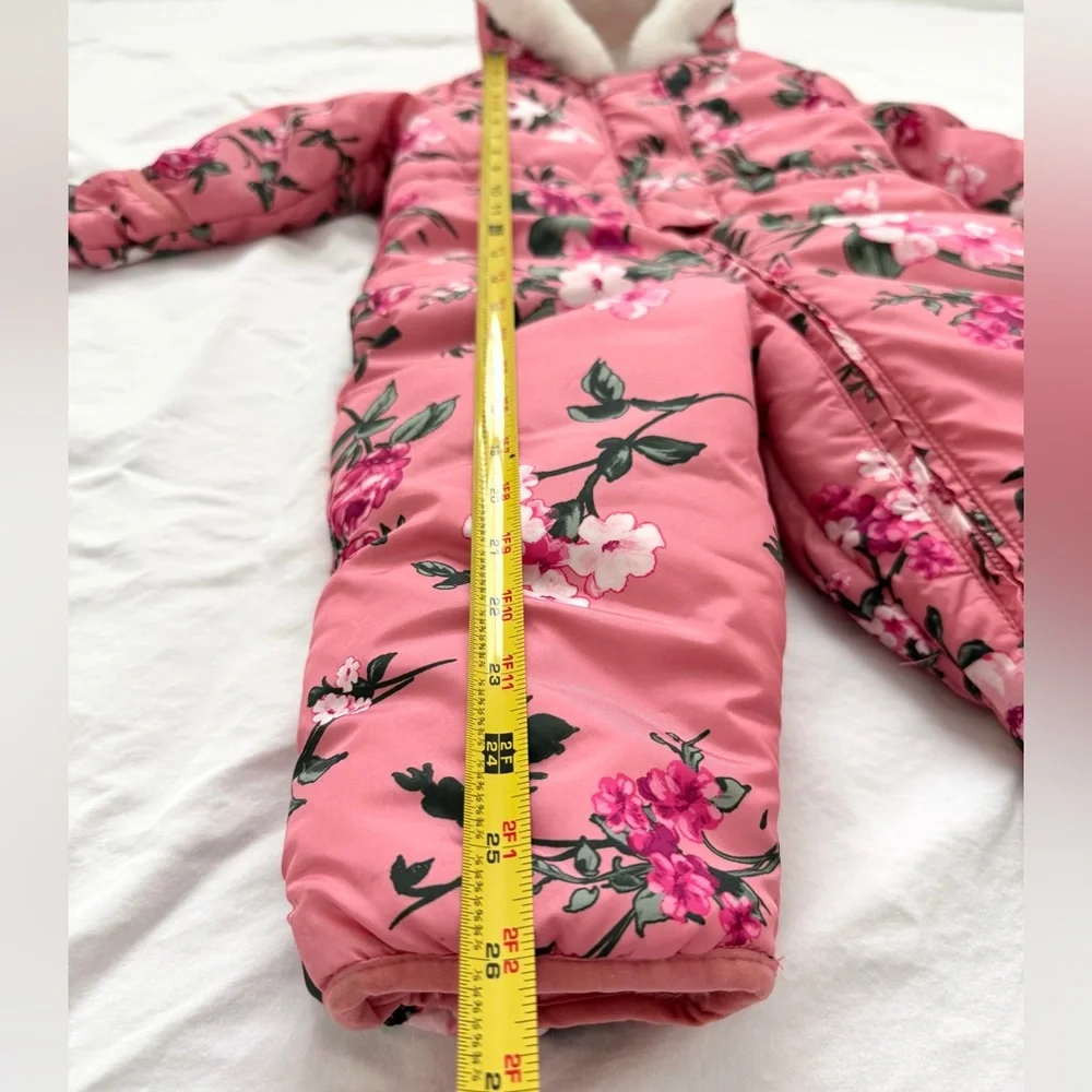 The Children’s Place Pink Floral Baby Bunting Snow Suit | 9-12m | Nearly New